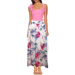ZARA Vintage Boho Bohemian Chiffon Floor Length Maxi Skirt with Bags Sz 36 38 S - Picture 1 of 3