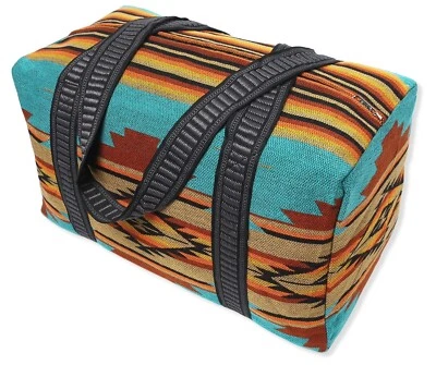 Southwest Weekender Bag, Turquoise Southwest Blanket Pattern, Carry On Bag 18” - Image 1 of 3