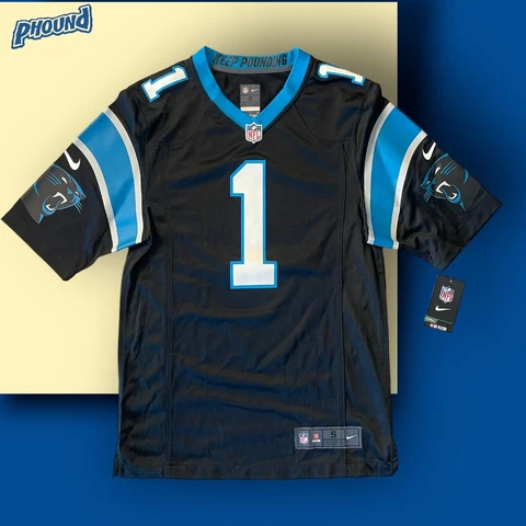 Nike Carolina Panthers Cam Newton #1 Mens Sz S NFL Football Jersey On Field NWT Cover