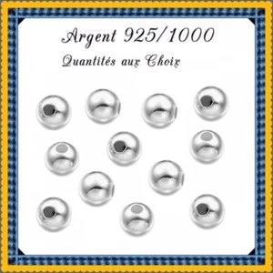 Perles lisses 6mm trou 1,8mm, en Argent 925/1000 . Réf: PL006 - Foto 1 di 1