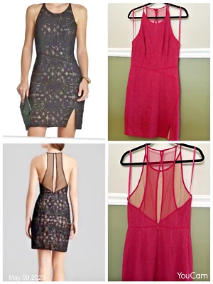 Vestido de renda BCBG MaxAzria TURKISH ROSE TENYA tamanho 8 novo com etiquetas festa formal - Imagem 1 de 4