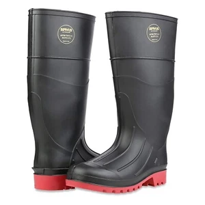 NEW PAIR - Servus by Honeywell 15" PVC Steel Toe Men's Work Boots (SIZE 12) HR - Picture 1 of 5