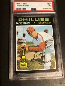 1971 Larry Bowa #233 PSA 7 Nice Centering - Bild 1 von 2