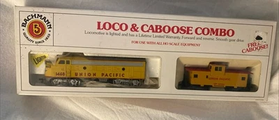 Bachmann F9 Diesel Locomotive & Caboose, Ho Scale, Union Pacific Set, New - Image 1 of 4