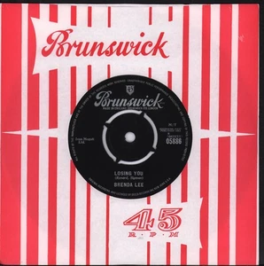 Brenda Lee Losing You 7" vinyl UK Brunswick 1963 four prong label design - date - Picture 1 of 3