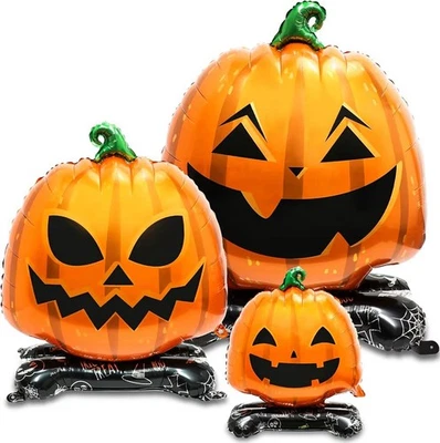 "Globos de calabaza de papel de aluminio de 43"" inflables para decoración de fiesta espeluznante 🎃" Foto 1 de 4