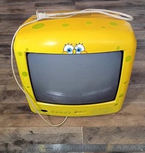Spongebob Squarepants 13" Yellow CRT TV SB313 For Parts Or Decoration Only Read - Picture 1 of 7