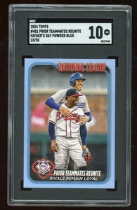 2024 Topps Series 2 Freddie Freeman Ozzie Albies #481 Father's Day /50 SGC 10 - Picture 1 of 2