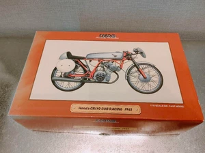 EBBRO 1/10 Honda Cub CR110 Racing 1962 Red Japan Bike Diecast Rare 10003 - Picture 1 of 6
