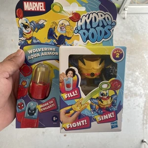 Neu Hydro Pods Marvel Wolverine Aqua Armor Mech Suit Battle Set Wasser aktiviert - Bild 1 von 9