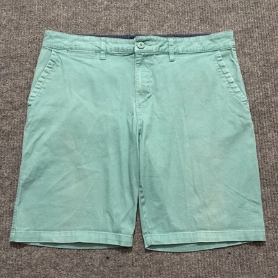 Pantalones Cortos Rugby University Para Hombre Talla 38 Verde Chino Frente Plano Elastizados tiro Medio Foto 1 de 4