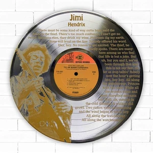 Jimi Hendrix Along The Watchtower laser etched silver LP record wallart M4 - Picture 1 of 4