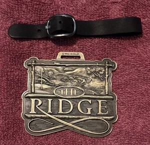 The Ridge Golf Course golf bag tag w/ leather strap. Auburn, CA. NEW OLD STOCK! - Picture 1 of 3