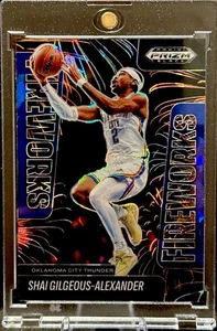 Shai Gilgeous-Alexander 2024-25 Panini Prizm Black Fireworks Blue Ice #5 25/125 - Bild 1 von 6