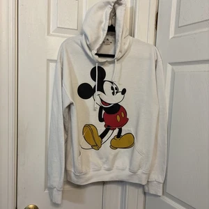 Vintage Disney Mickey Mouse Sweatshirt Hoodie Gr. M weiß - Bild 1 von 8