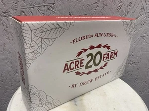 Cigar Travel Case Florida Sun Grown 20 Acre Farm by Drew Estate White Leather - Picture 1 of 12
