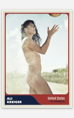 Tarjeta coleccionable de novato Ali Kreiger USA fútbol edición de cuerpo caliente personalizada ACEO Foto 1 de 2