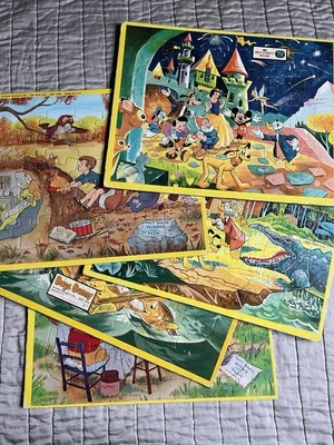Jaymar Walt Disney TV Picturepuzzles  LOT of 5 1960’ ++drdolittle  Toddler Gift - Image 1 of 4