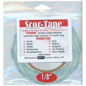 Scor Pal ~ SCOR-TAPE ~ 1/8" x 27 Yards Double Sided - Picture 1 of 1