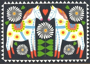 TARJETAS DE FELICITACIÓN IMPRESORA JOHNSON Dos de una clase CUMPLEAÑOS CABALLO EN BLANCO ILUSTRADO  - Imagen 1 de 8