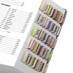 Bible Tabs, Large Print Laminated Bible Tabs for Women and Men, Easy to Read - Picture 1 of 7
