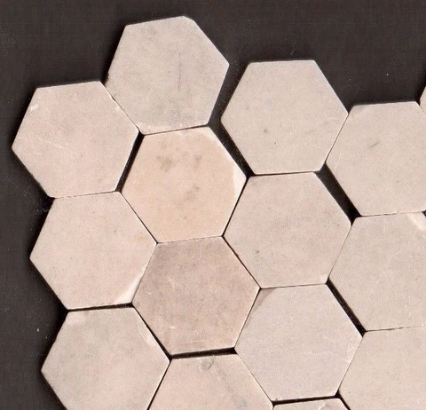 250 PIECES WHITE MOSAIC ANTIQUE ORIGINAL PERIOD STONEWARE FLOOR TILES RECLAIMED Cover
