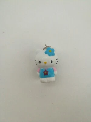 Pendentif Hello kitty Mini FIGURINE fleur bleu  - Photo 1/4
