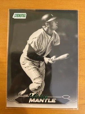 2024 Stadium Club Mickey Mantle #136 Black, White & Green Parallel Yankees - Image 1 of 2