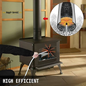 Chimney Cleaner Sweep Kit Cleaning Flexible Rod Rotary Brush Head for Fireplace - Picture 1 of 20