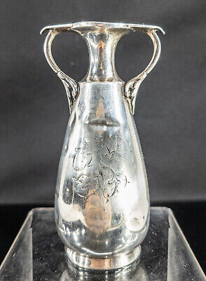 Antique Gorham Sterling Silver Small Trophy Flower Vase Monogram Dented • 233.81$