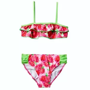 $32 NWT ☀FLORAL☀ Sz 12 Swimsuit Bikini ~SO CUTE~ New FLOWERS Girls - Picture 1 of 1