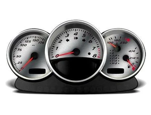 Metallic Silver Gauge Face Color Change for Style 2 - Addon (S2-07) - Picture 1 of 1