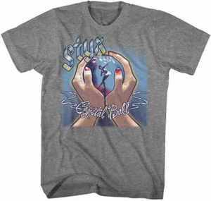 Styx Crystal Ball Color Album Cover 1976 Men's T Shirt Rock Music Concert Merch - Picture 1 of 3