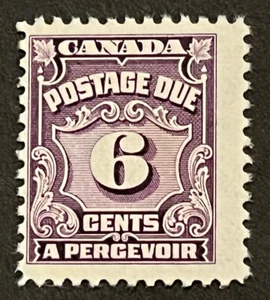 Travelstamps: Canada Stamp Scott #J19 Fourth Issue - 6 Cent Mint MNH OG - Picture 1 of 5