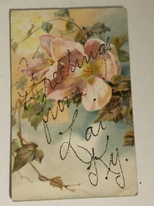 1909 Greetings From Lar Kentucky Postcard Antique Bell Ohio - Picture 1 of 2