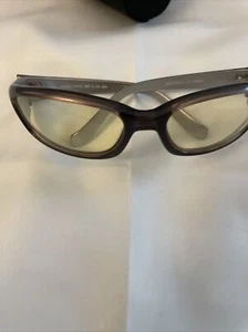 Panoptx Brown/ Silver Frame Light Yellow Lens-Unisex Sports Sunglasses - Picture 1 of 12