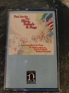 PAUL JACOBS - PLAYS BLUES, BALLADS & RAGS Cassette Classical Nonesuch LIKE NEW!! - Picture 1 of 11