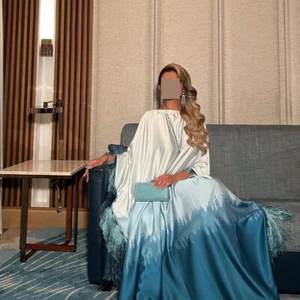 Dubai Women Evening Long Dress Elegant Kaftan Abaya Muslim Robe Party Gown Prom - Bild 1 von 55