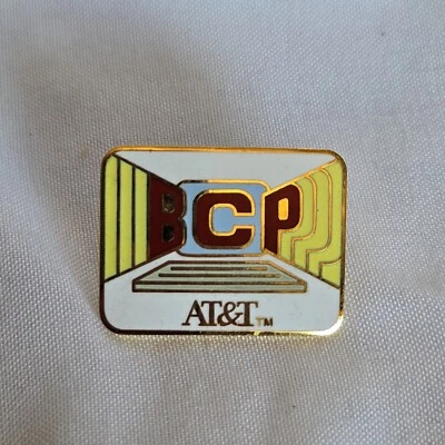 Vtg AT&T Business Continuity Plan Y2K  Advertising Gold Tone Lapel Pin ATT - Image 1 of 3