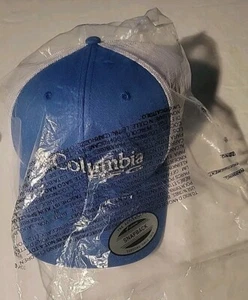 Columbia PFG Unisex Logo Mesh Deep Sea Snapback Hat Cap Blue White One Size - Picture 1 of 4