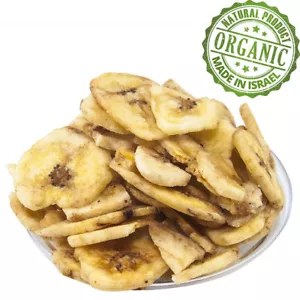 Rebanadas de plátano seco orgánico premium fruta seca kosher natural israelí pura - Imagen 1 de 3