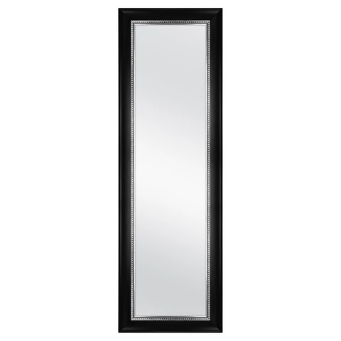 Over-The-Door Mirror, Black with Pewter, 17" X 53" Adds Elegance To Any Room Cover