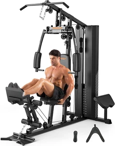 Home Gym Equipment, Multi-Functional Workout Equipment with 154LBS Weight Stack, - Picture 1 of 12