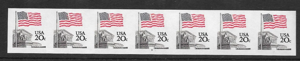   IMPERFORATE ERROR PNC7, Scott #1895d Plate #9, MNH, Cat. $160.00 - Image 1 of 1