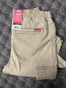 Levi's® Relaxed Pull-On Cargo Pants with Drawstring in Khaki (S 10)1603530 NWT - Picture 1 of 1