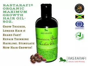 Rastarafi® Pure Jamaican Black Castor Oil 8 oz Extra Dark | Crecimiento rápido del cabello - Imagen 1 de 6