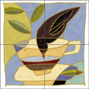 Taza de té azulejo salpicadero O'Very Covey arte de cocina mural de cerámica TOC005 - Imagen 1 de 6