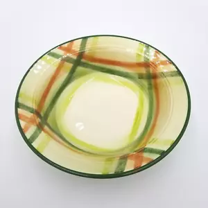 Vintage Vernonware Homespun Plaid Fruit Serving Bowl 8" - VERY NICE - Picture 1 of 2