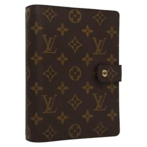 LOUIS VUITTON Monogram Agenda MM Day Planner Cover R20105 LV Auth BD1114 - Picture 1 of 21
