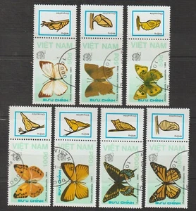 Estampillas de Vietnam 1989 mariposas India '89 Scott # 1924-1930 Cto NH - Imagen 1 de 1